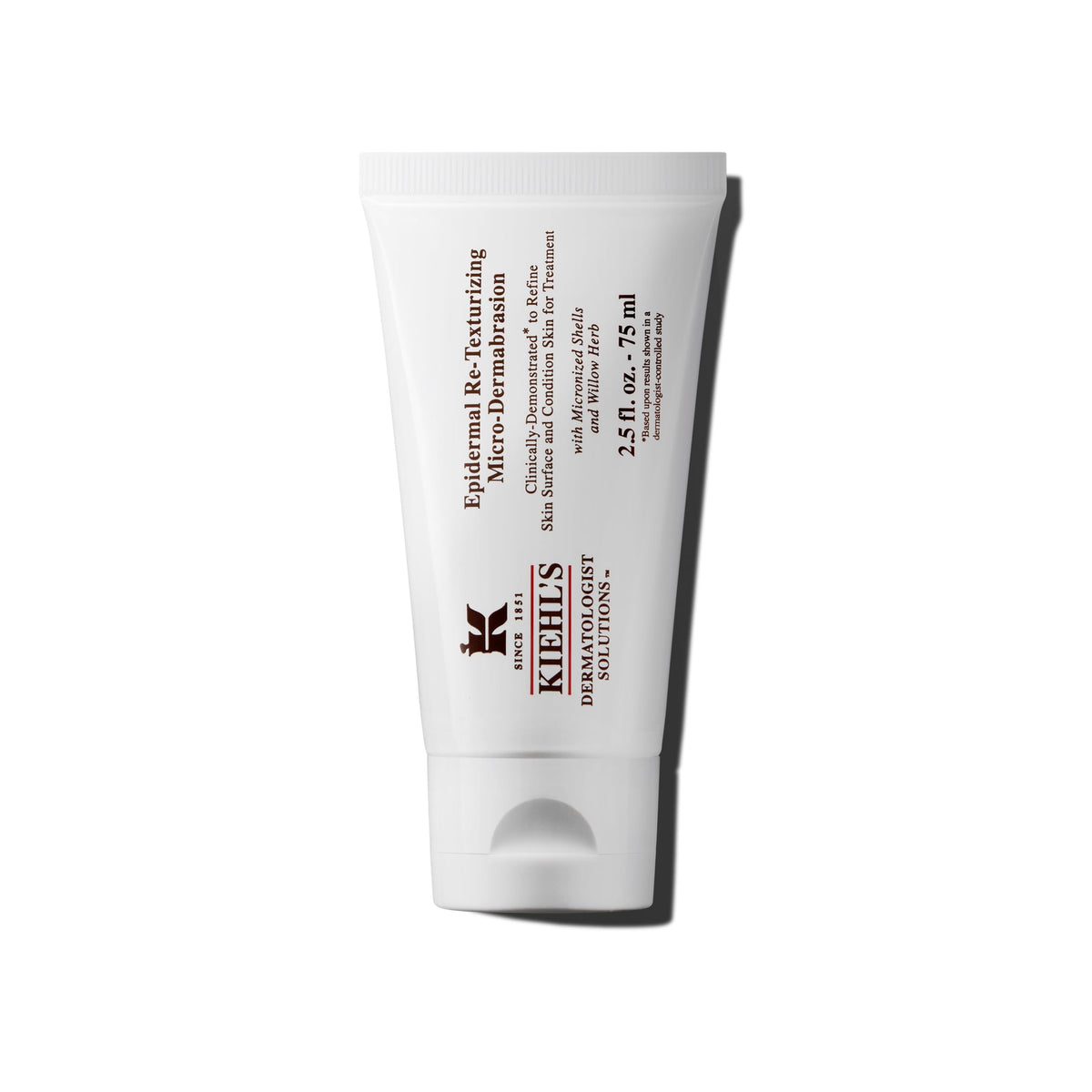 Kiehl's Epidermal Re-Texturizing Scrub bottle promotes smoother skin and better absorption