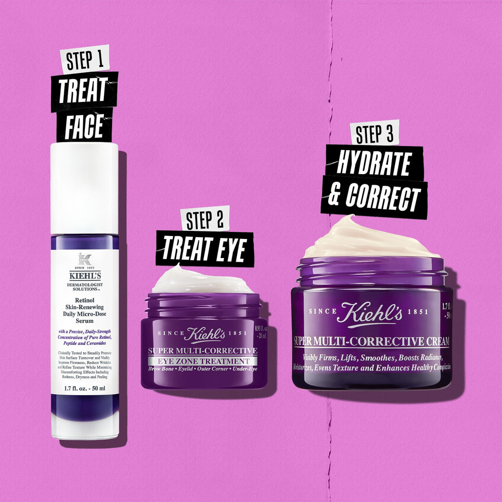 Kiehl's eye cream on vanity top for daily skincare ritual