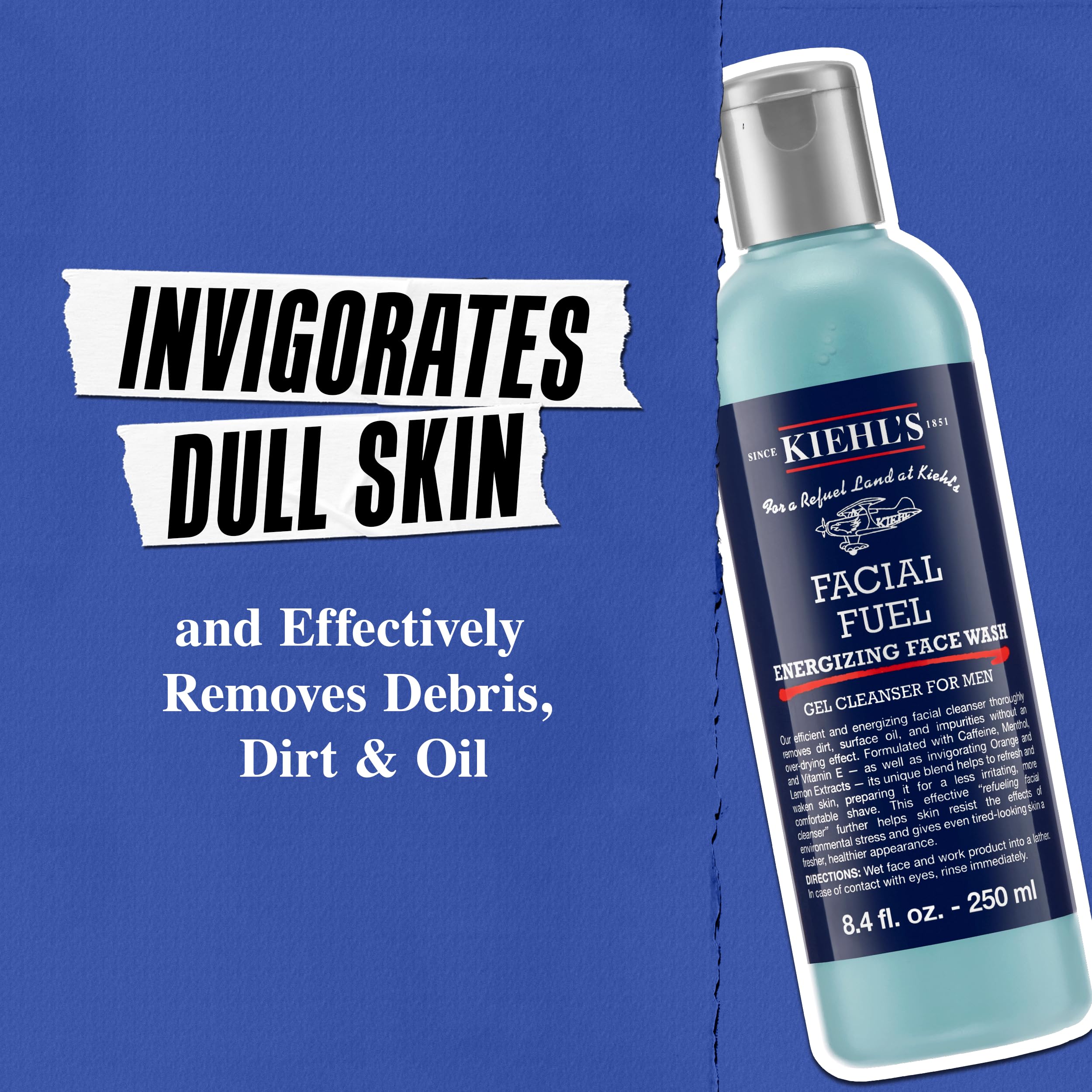 Kiehl's Facial Fuel menthol detail for cooling sensation