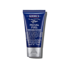 Kiehl's Facial Fuel moisturizer jar close-up highlighting vitamin C brightening.