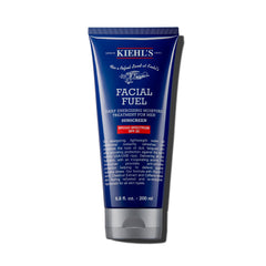 Kiehl's Facial Fuel SPF20 moisturizer bottle, delivering non-greasy hydration for daily wear.