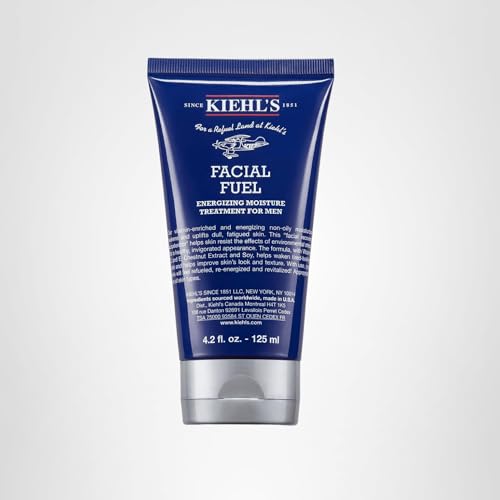 Kiehl's Facial Fuel packaging 4.2 oz display of branding