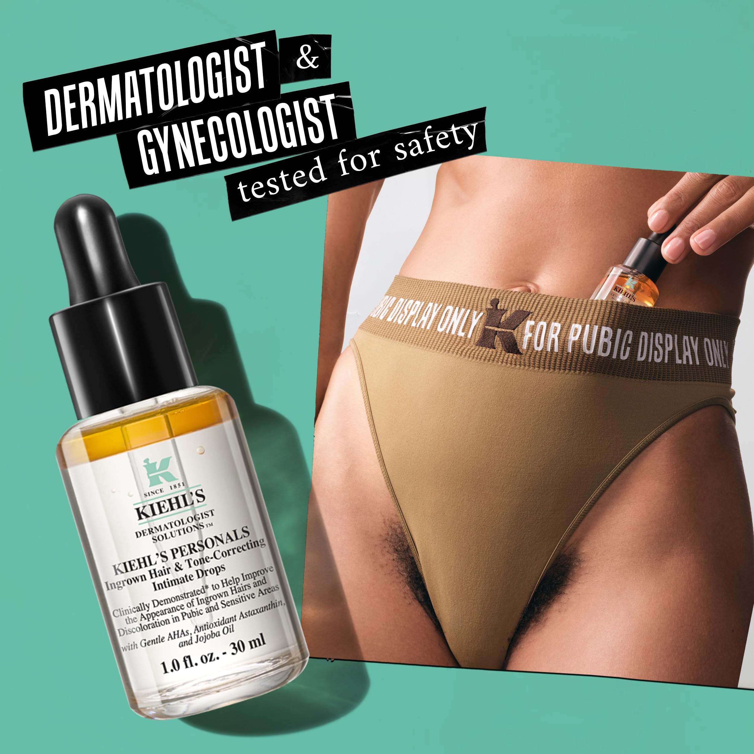 Kiehl's Ingrown Hair Drops showing tone improvement over time