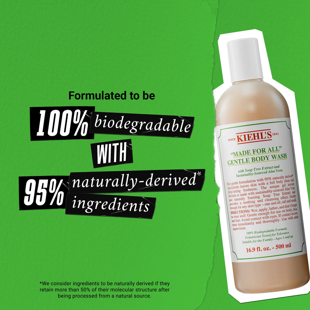 Kiehl's Made for All soap-tree-extract image featuring hand-harvested cleansing ingredient.