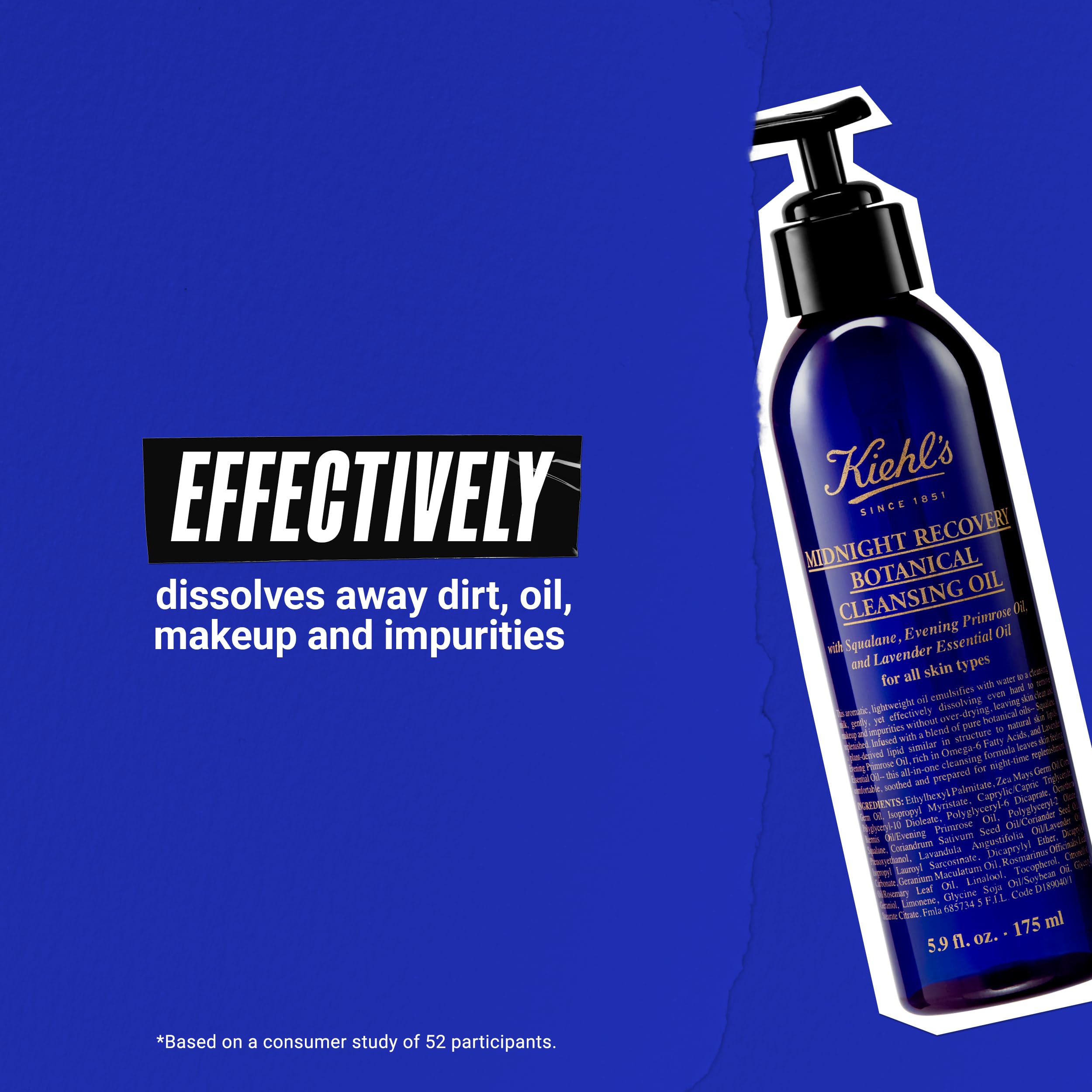 Lavender oil ingredient in Kiehl's Midnight Recovery formula.