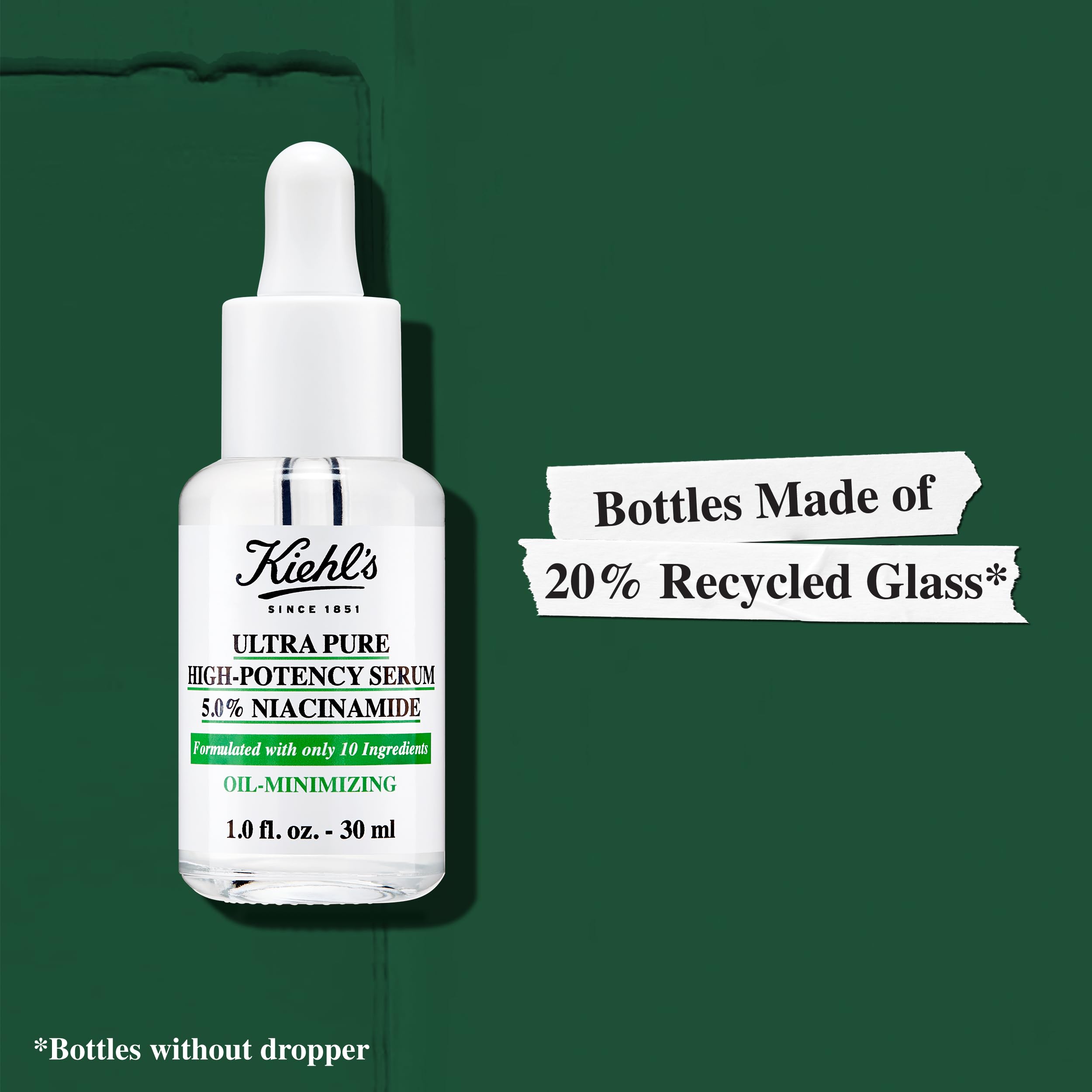 Kiehl's Niacinamide serum demonstrating reduced redness on skin after use.