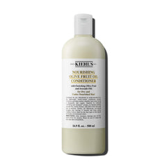 Kiehl's Nourishing Olive Fruit Oil Conditioner bottle showing lightweight hydration for dry hair.