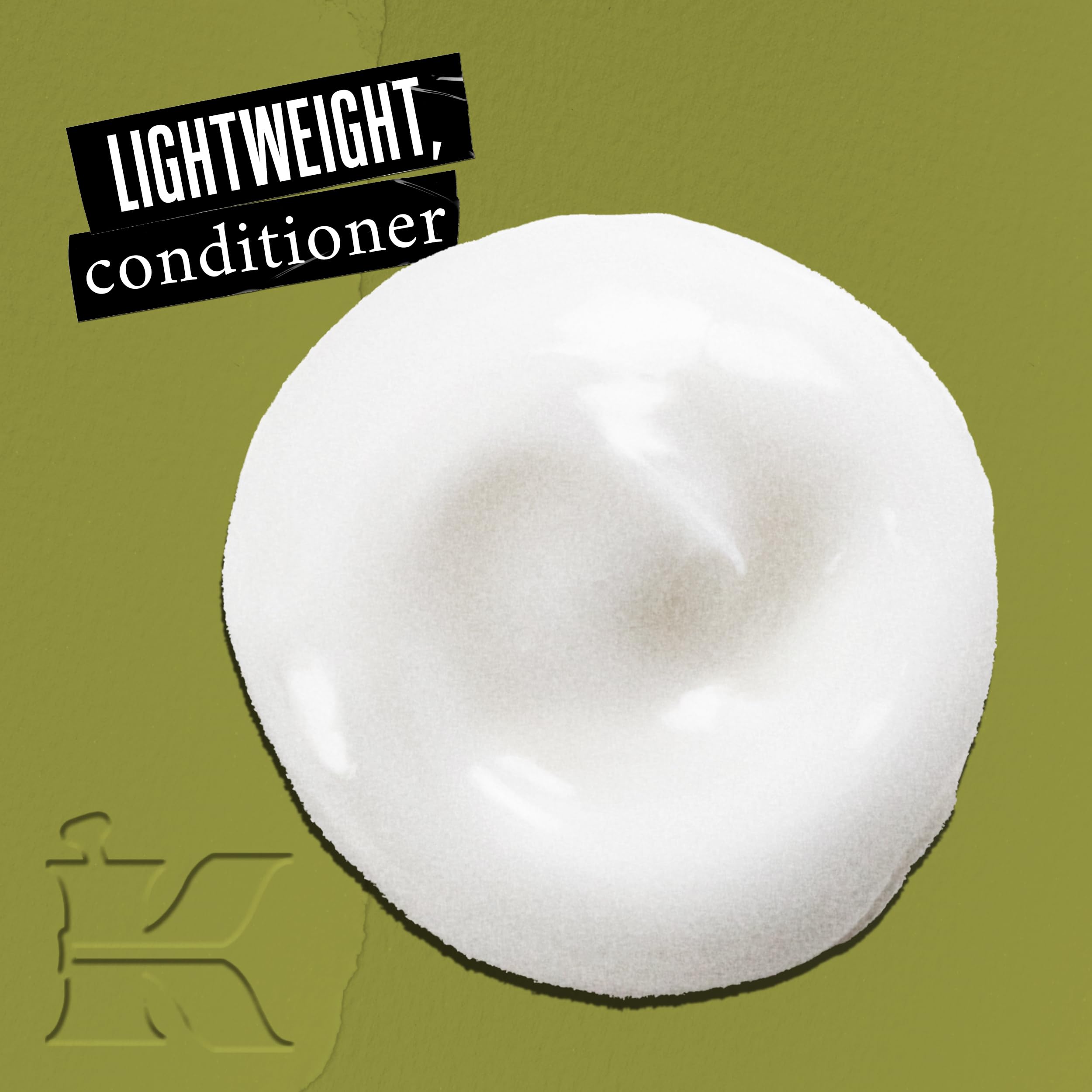 Kiehl's conditioner label close-up highlighting olive, avocado, and lemon oils for nourishment.