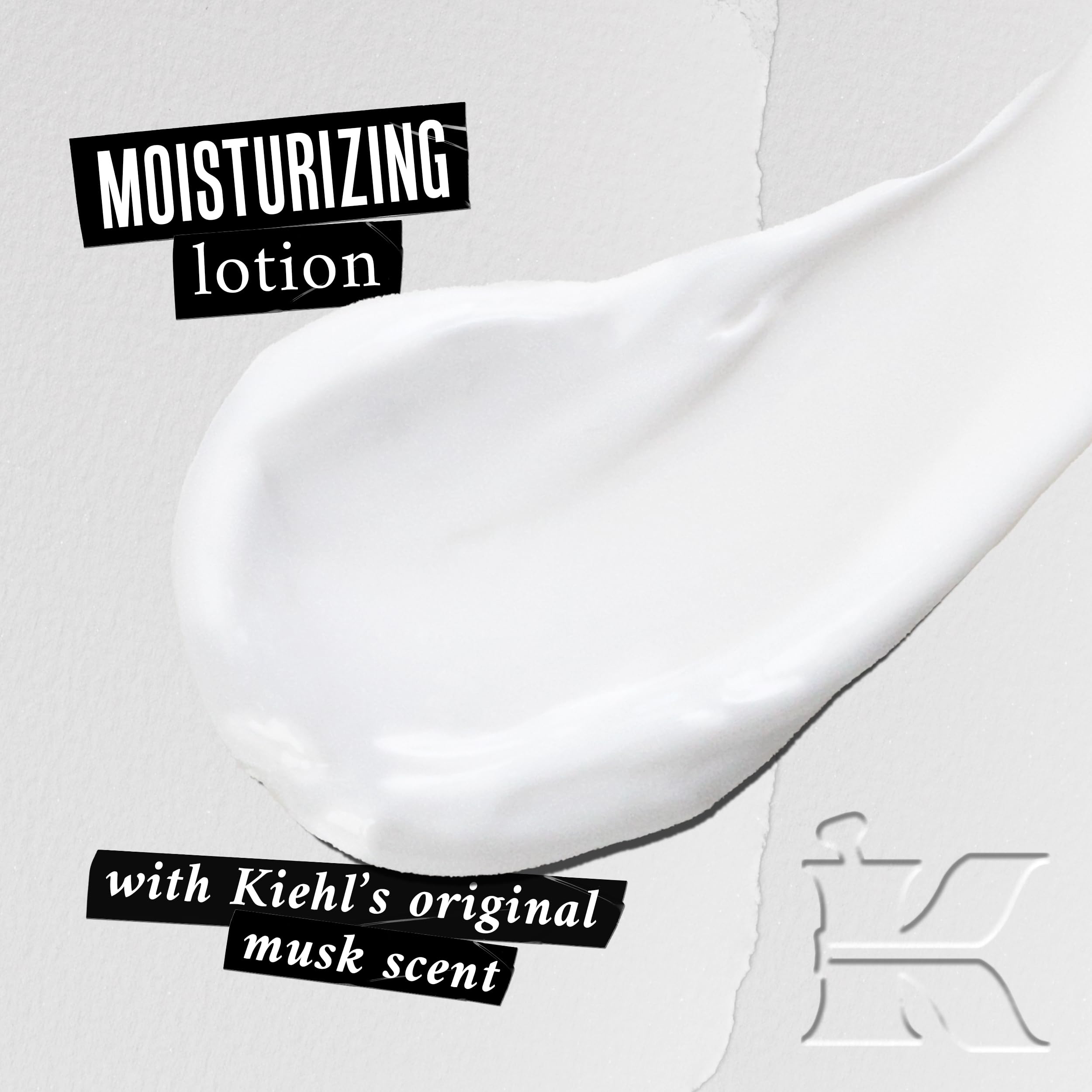 Kiehl's Original Musk lotion pump dispense enables quick, clean application.