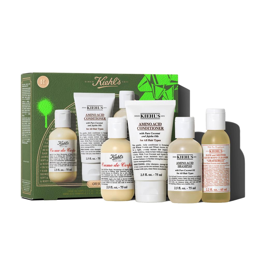 Kiehl's shampoo travel-size for on-the-go hair cleansing and refreshment.