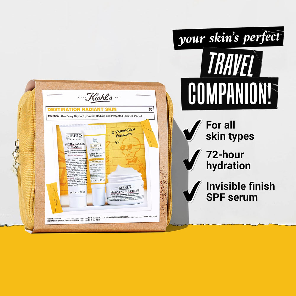 Kiehl's travel-size facial cream jar showing rich moisture and softness