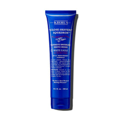 Kiehl's Ultimate Brushless Shave Cream menthol bottle showcases refreshing cooling during shaving