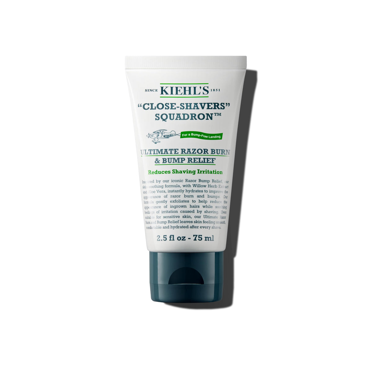 Kiehl's Ultimate Razor Burn Relief bottle provides instant cooling post-shave comfort