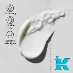 Kiehl's Ultra Facial Barrier-Hydrating Cleanser splash shot evokes a refreshing rinse for all skin types.