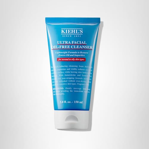Kiehl's Ultra Facial Cleanser massaged onto damp skin for everyday use