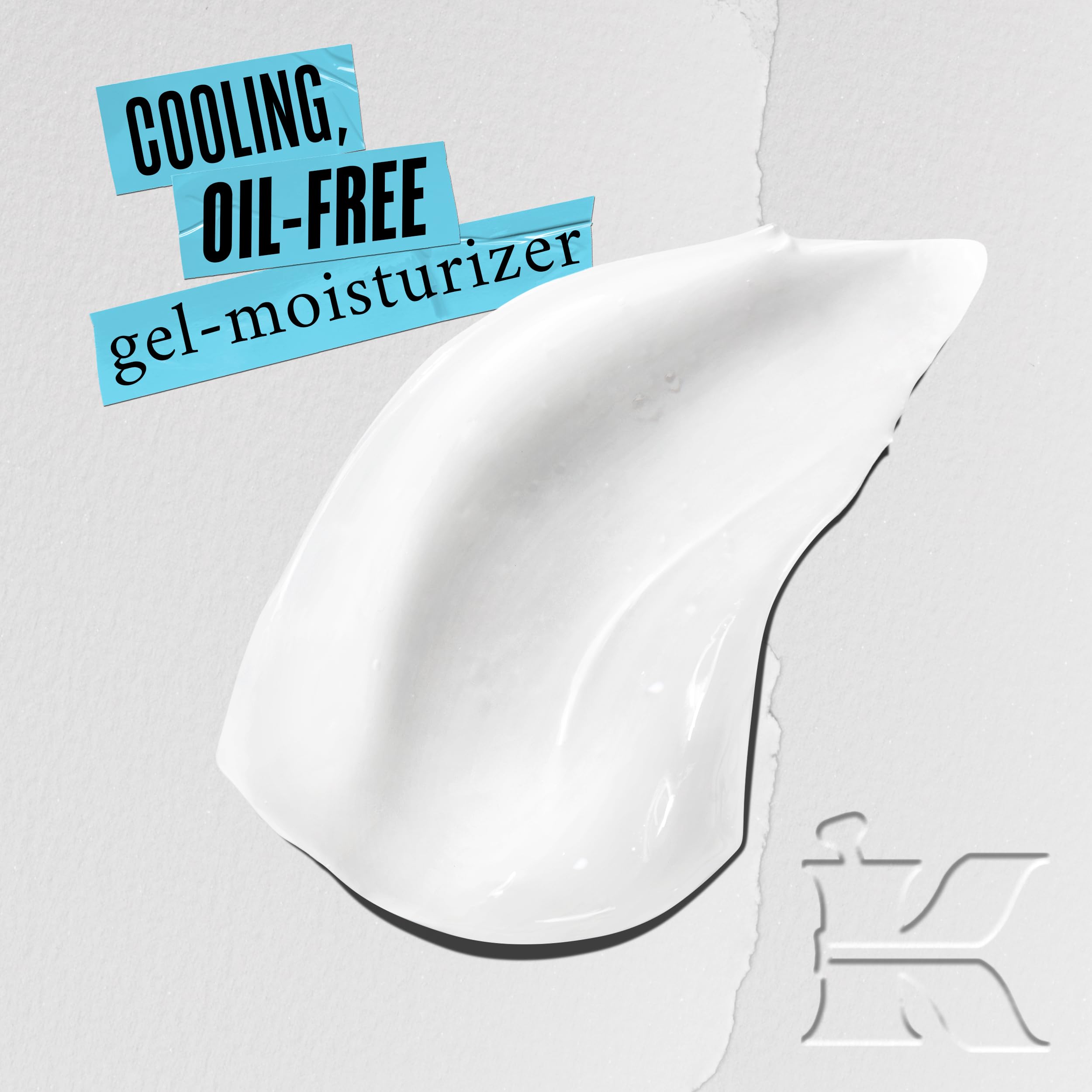 Kiehl's gel-cream texture close-up with cooling refreshment.