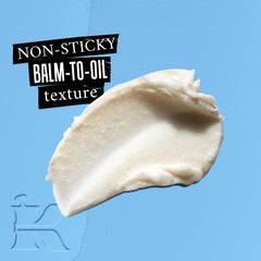 Kiehl's Ultra Facial Overnight Mask texture-melt demonstrates balm-to-oil transition for soft skin.