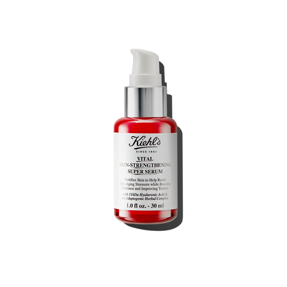 Kiehl's Vital Skin-Strengthening Hyaluronic Acid Serum bottle front for radiant hydration