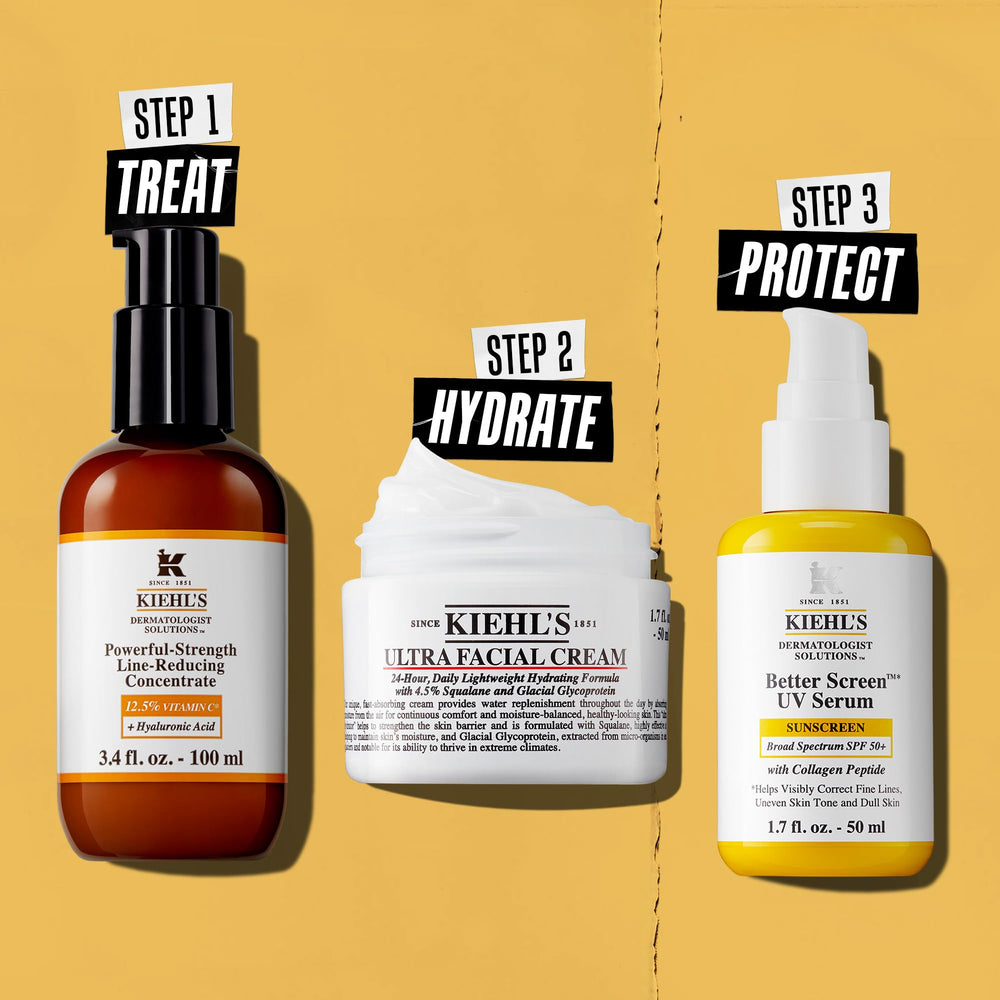 Kiehl's Vitamin C Serum on fair skin showing a subtle healthy glow.