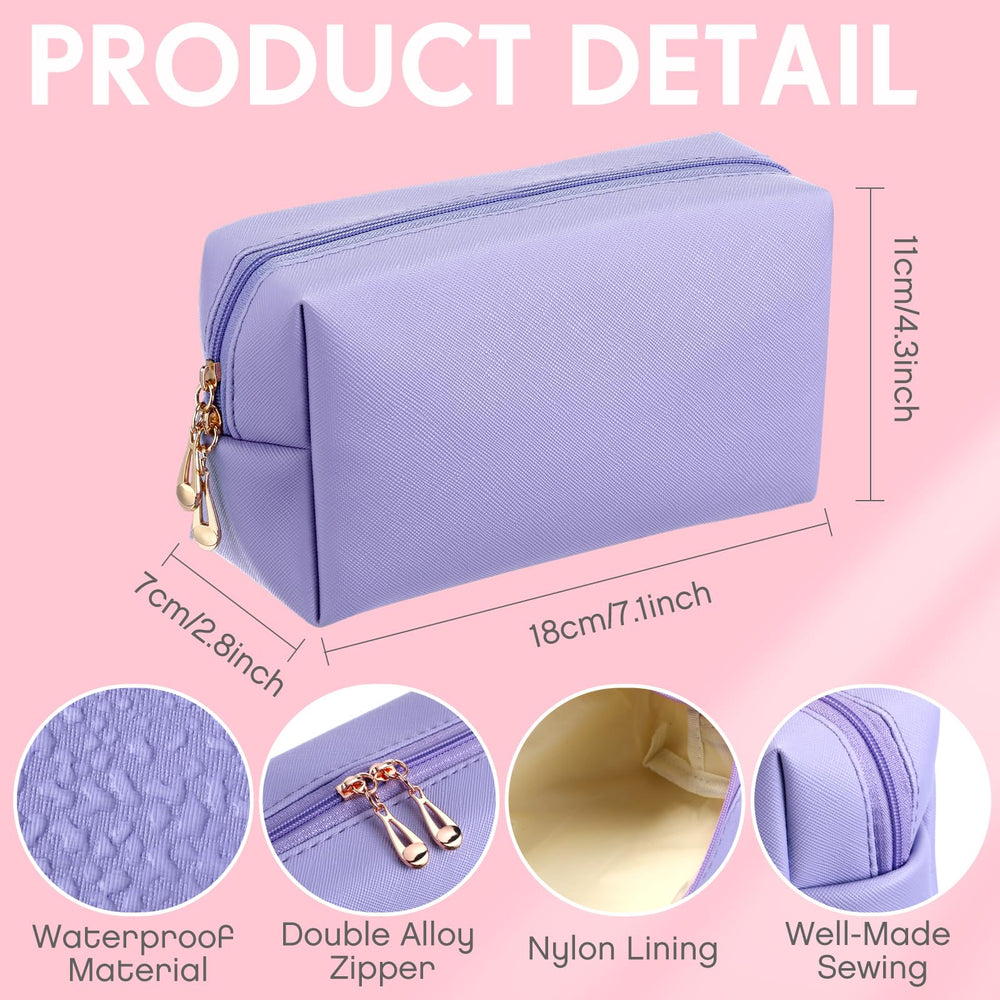 Kigeli waterproof PU leather makeup bag highlighting easy-to-clean surface.