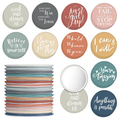 Kigley inspirational compact mirror back quotes for daily motivation