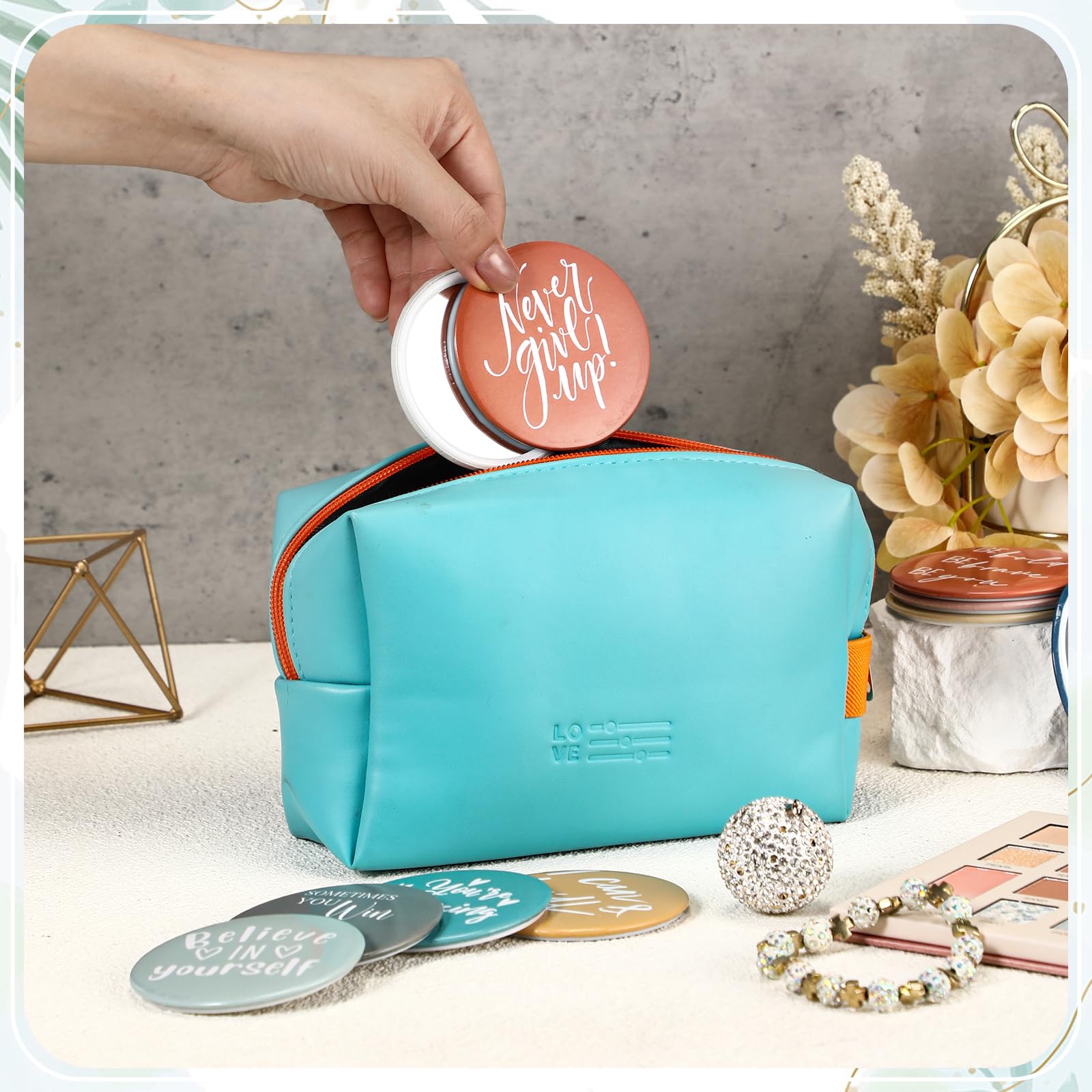 Kigley 2.76-inch mirror fits purse for on-the-go checks