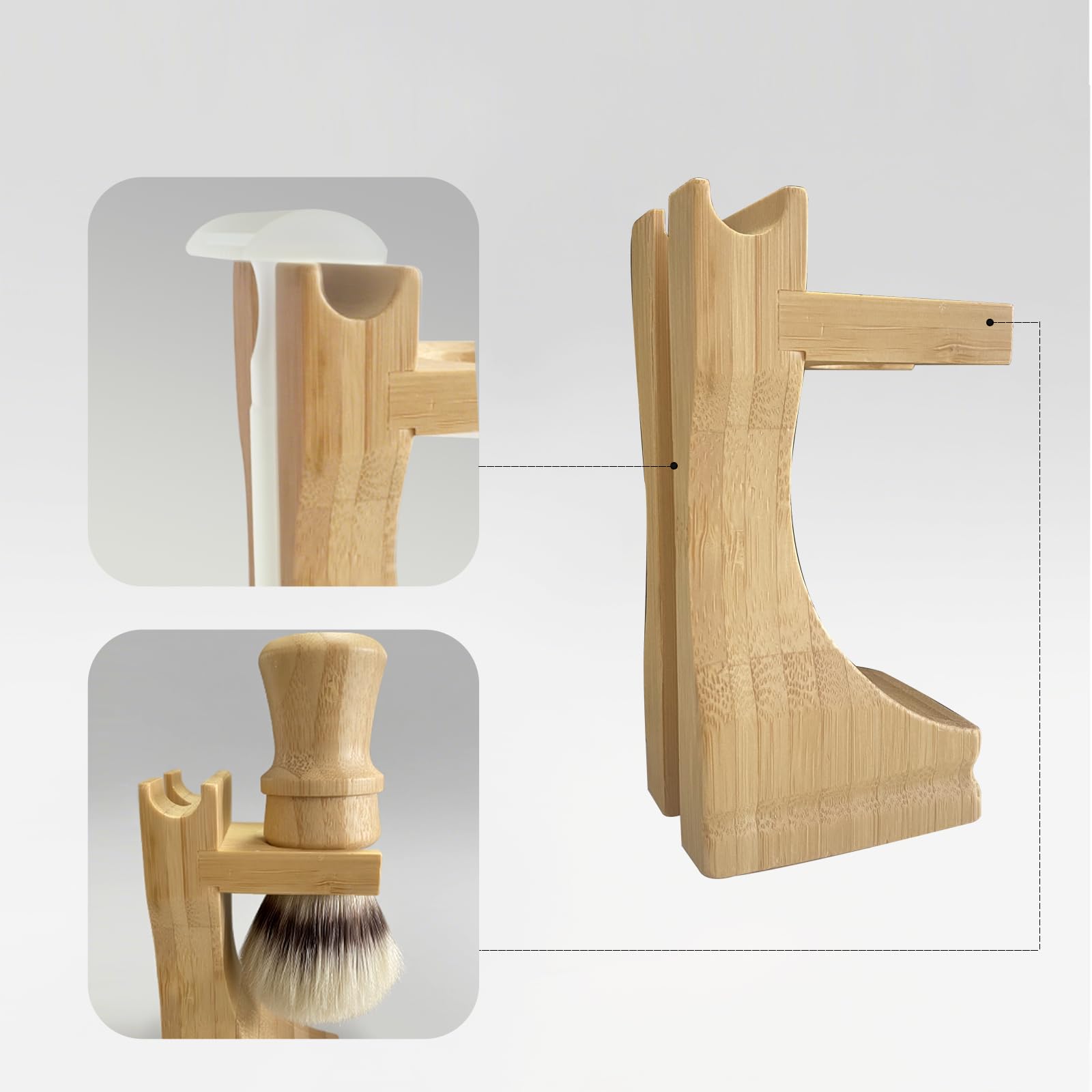 Kikc men's shaving kit on bathroom counter for organized grooming