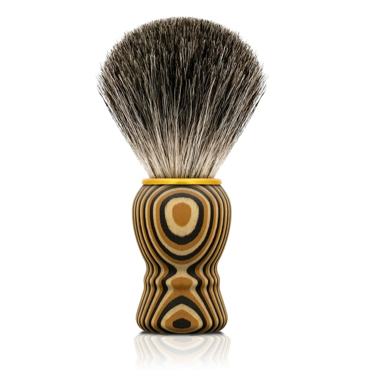 KIKC hand crafted brush head with soft bristles for a smooth shave