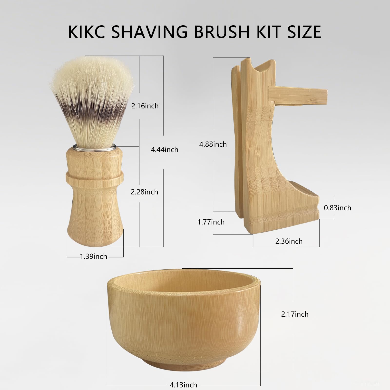 Kikc shave bowl with ridged interior for thick, creamy lather