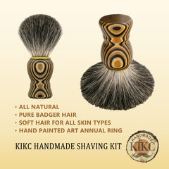 KIKC shaving brush soft bristle relaxes face while you apply cream