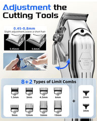 KIKIDO Hair Clippers LED display highlights battery and power status at a glance.