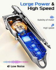 KIKIDO Hair Clippers zero-clearance blade focuses on precision trimming to 0.1 mm.