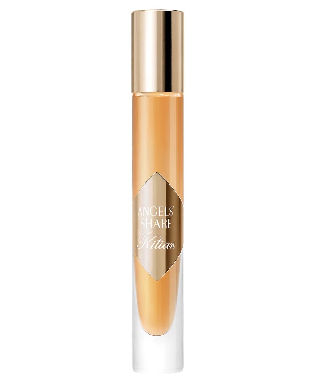 Kilian Angels' Share cap closeup emphasizes premium craftsmanship and lasting scent presence