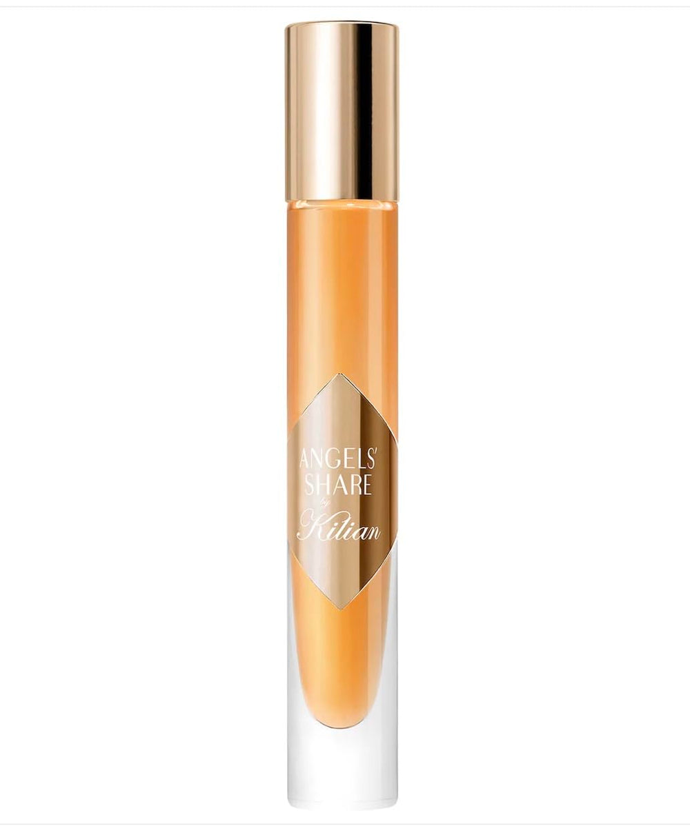 Kilian Angels' Share cap closeup emphasizes premium craftsmanship and lasting scent presence