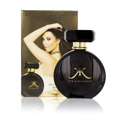 Kim Kardashian Gold bottle showcases opulent fragrance with radiant gold accents for lasting allure.