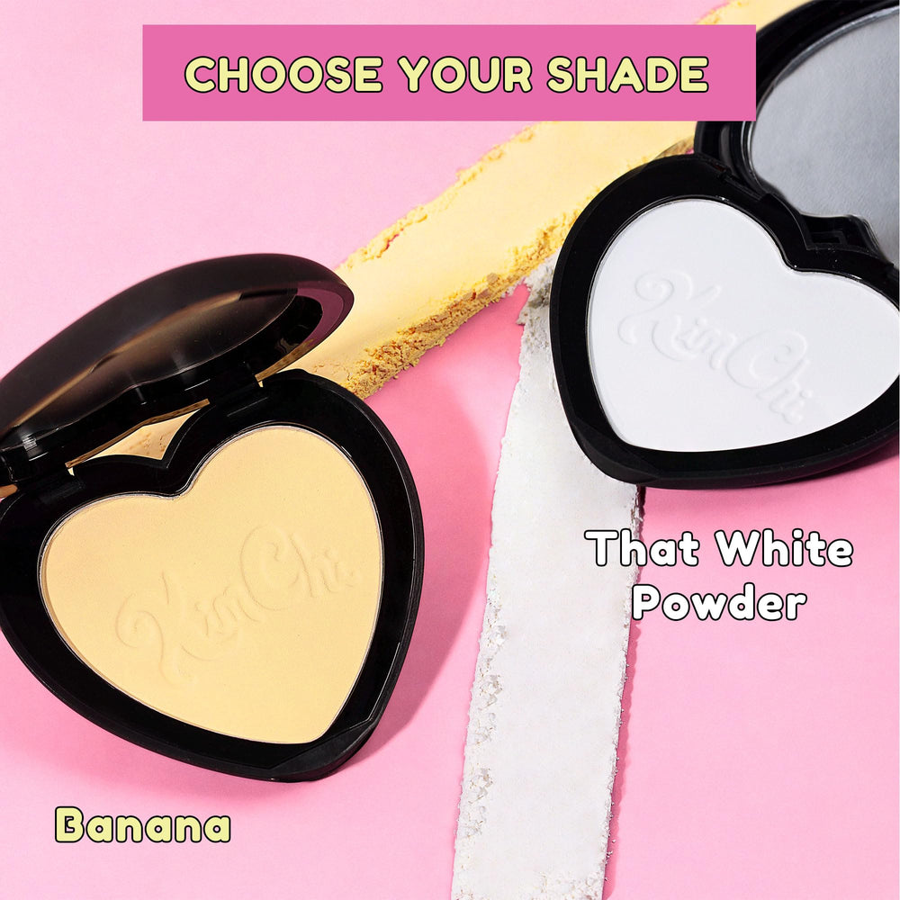 KimChi Chic long-wear setting powder keeps makeup intact.