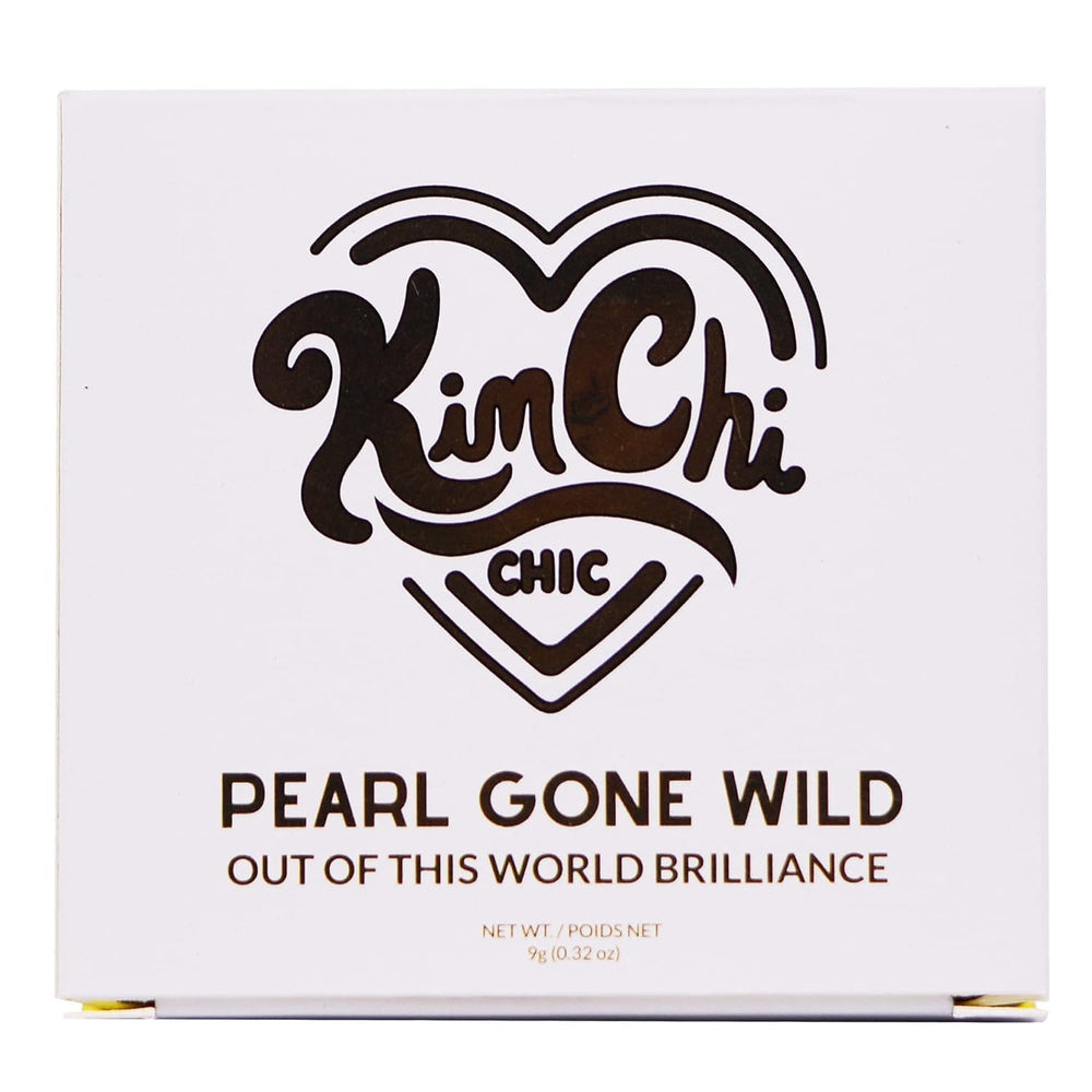 KimChi Chic Pearl Gone Wild Highlighter packaging emphasizes cruelty-free clean-beauty values.