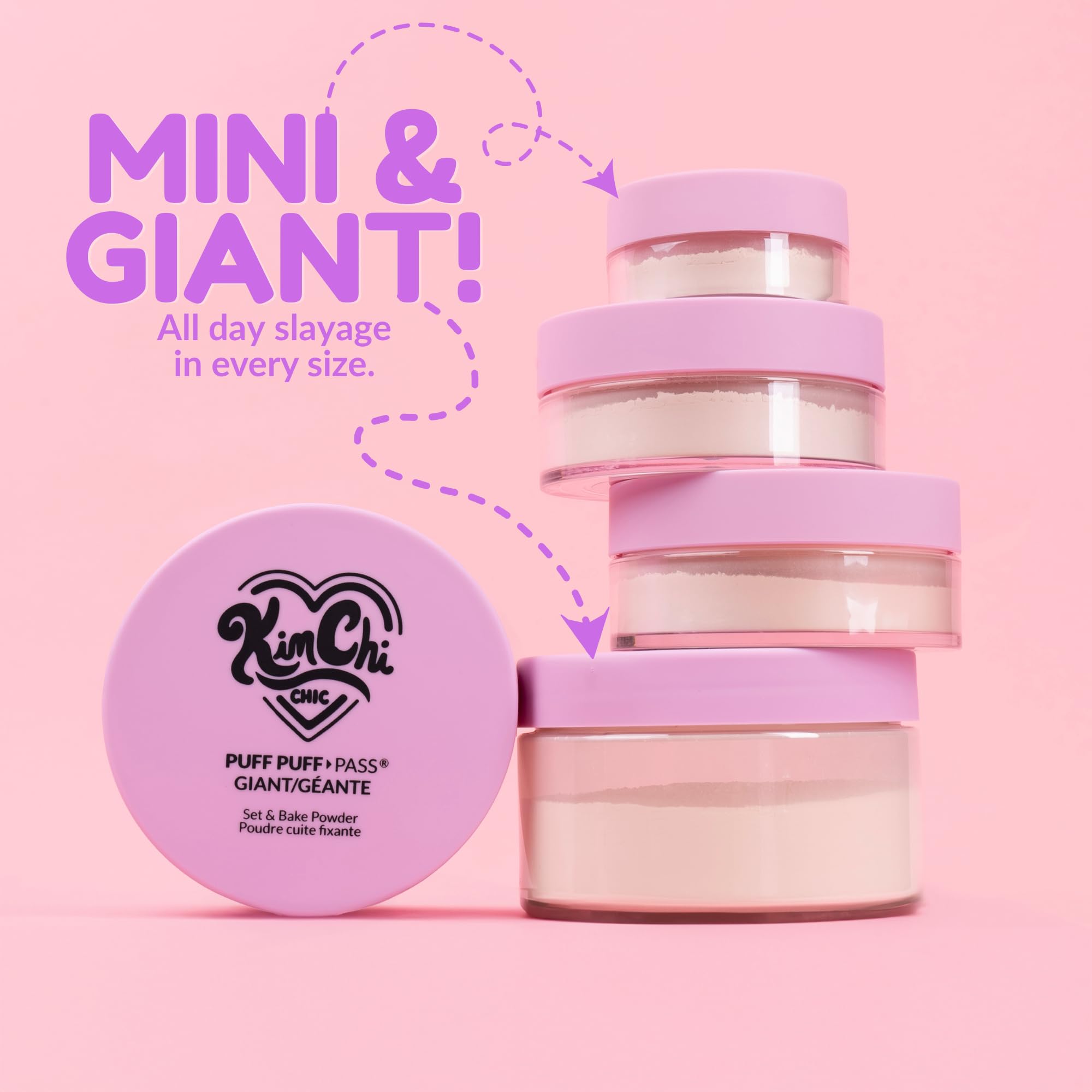 Kimchi Chic Puff Puff Pass loose powder dust ready for light coverage.