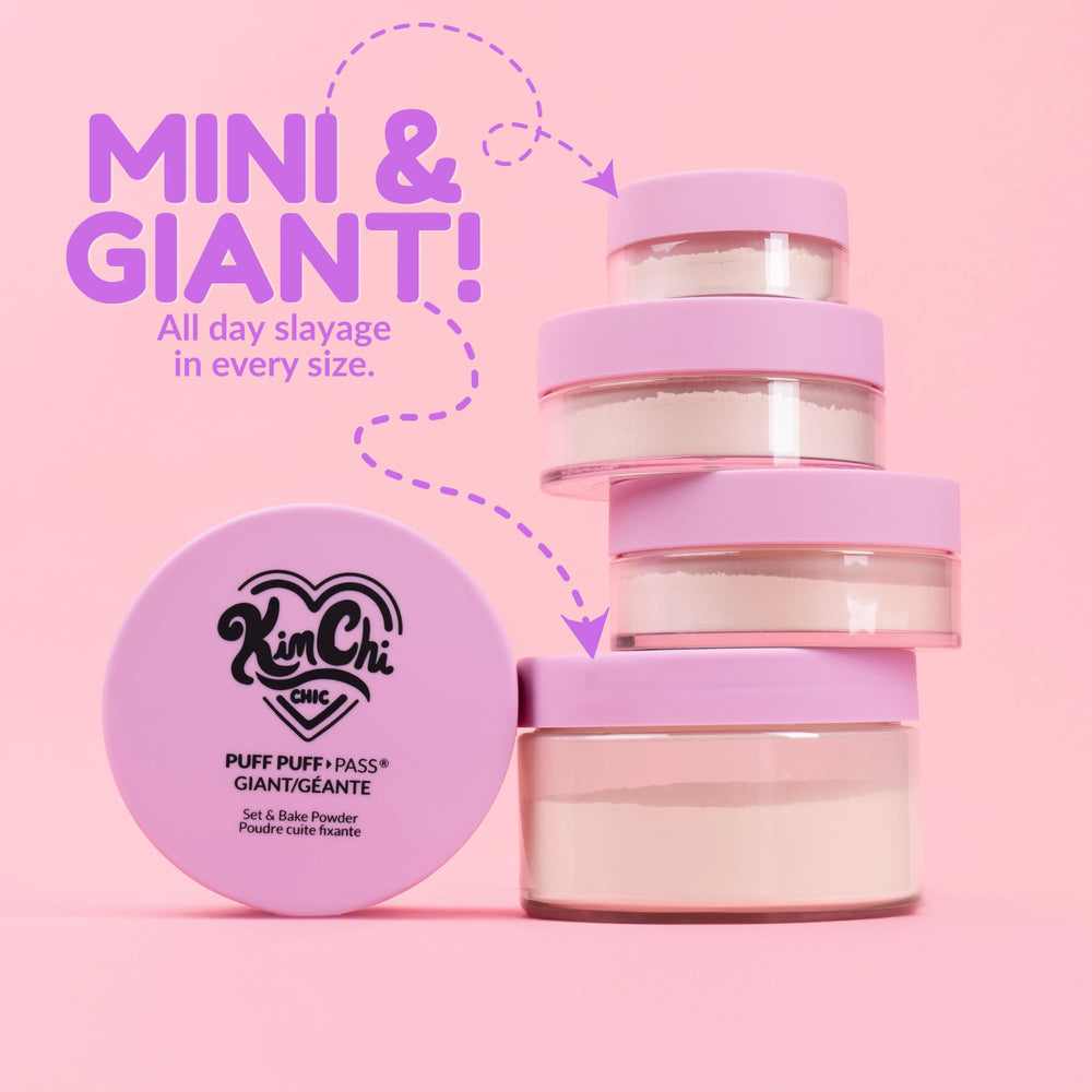 Kimchi Chic Puff Puff Pass loose powder dust ready for light coverage.