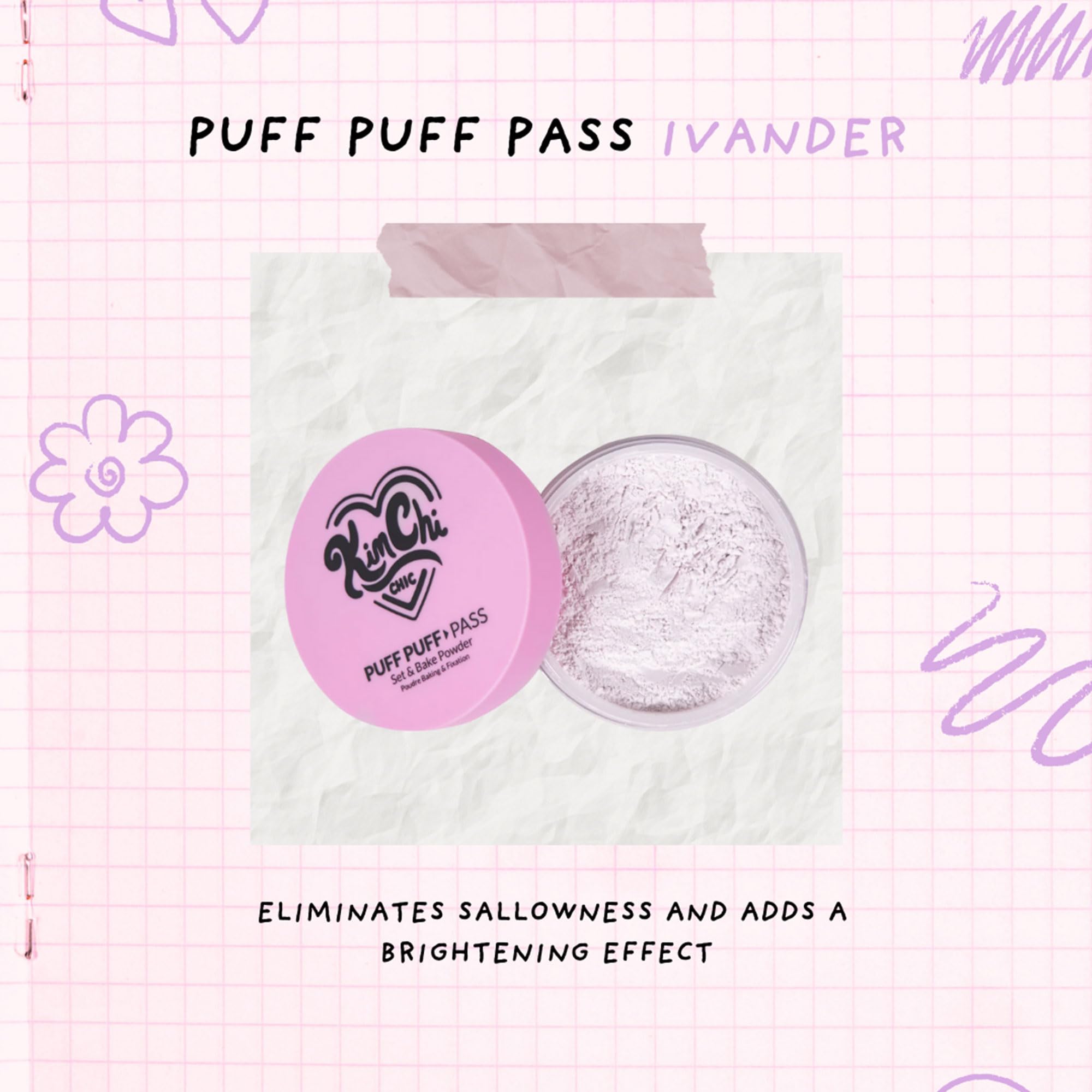Kimchi Chic Puff Puff Pass helps set makeup with a gentle bake for lasting smoothness.