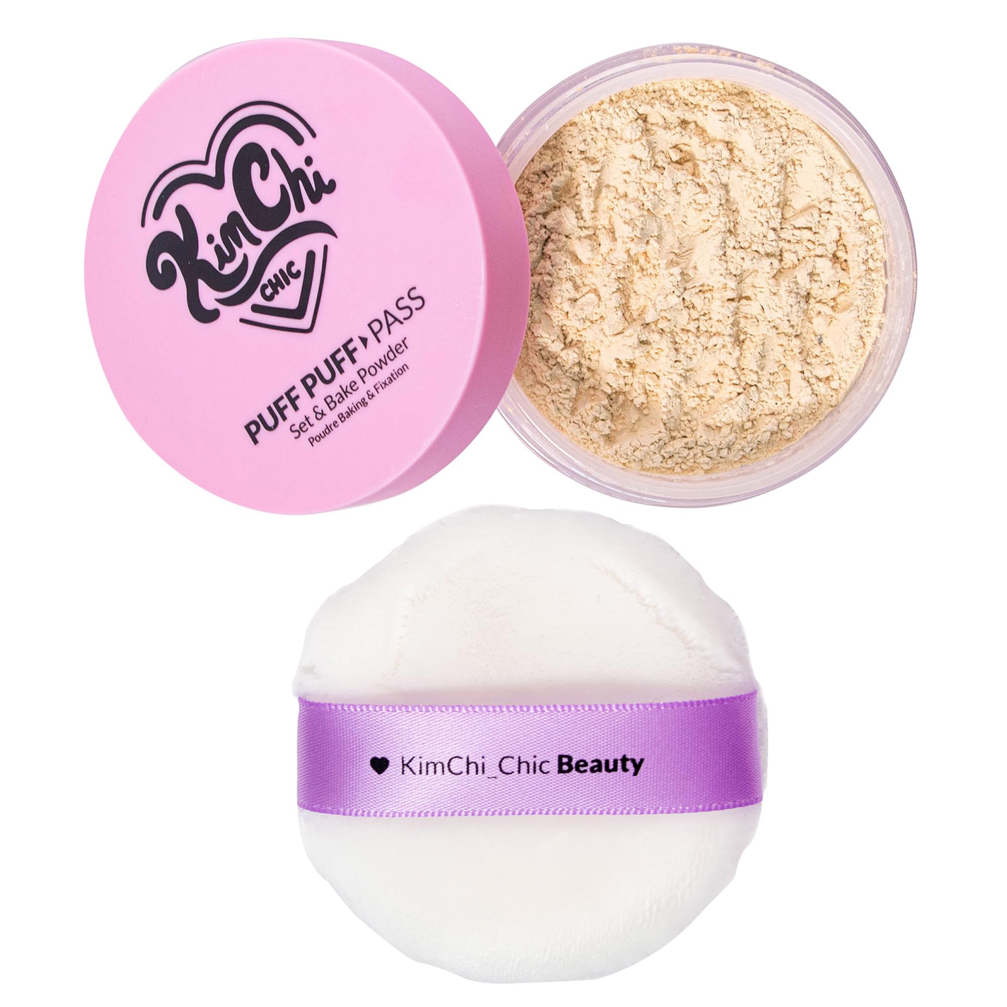 Kimchi Chic Puff Puff Pass on-face setting shows long-lasting matte finish.