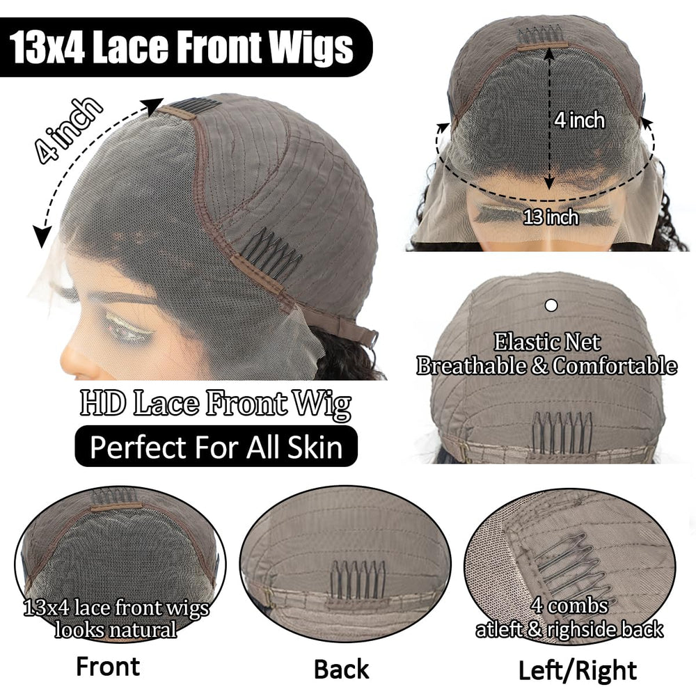 Kimosahair 13x4 HD lace front close-up highlights seamless lace for blend.