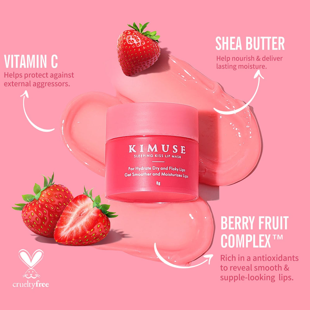KIMUSE Lip Mask Set packaging presented as a gift ready option for friends