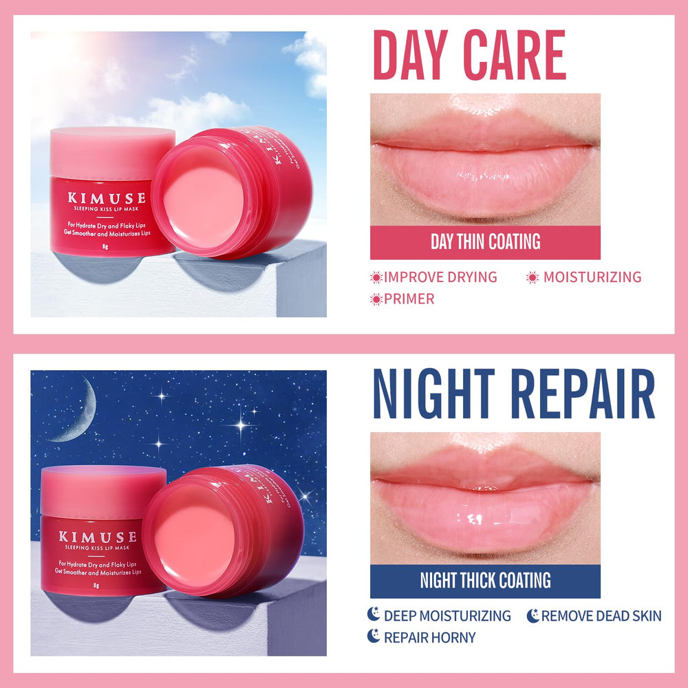 KIMUSE Lip Mask texture gliding smoothly across lips for a refreshing feel