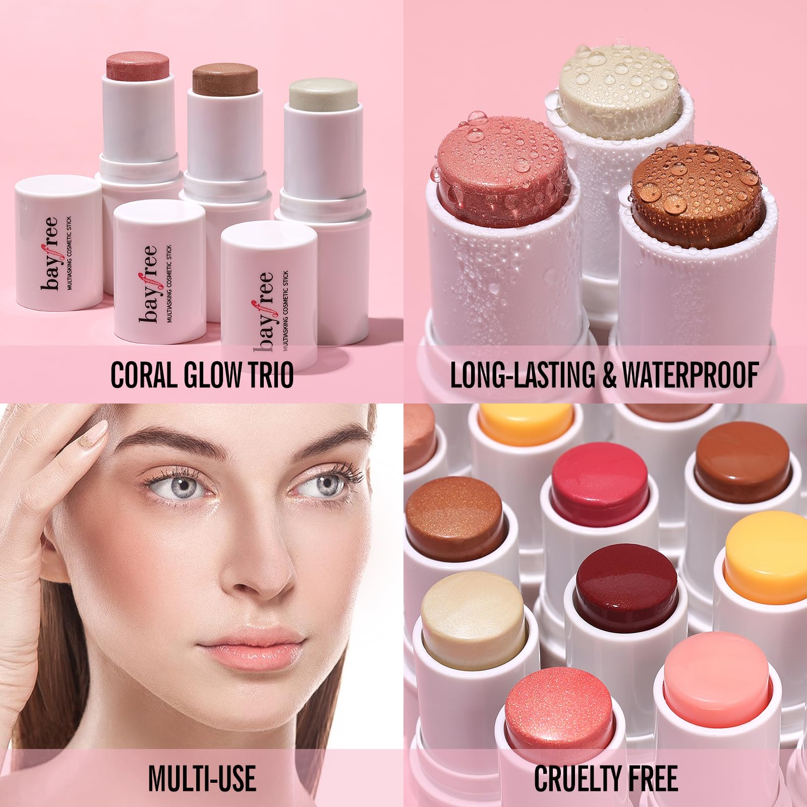 KIMUSE Multi Stick Trio contour-stick demonstrating precise application for definition.