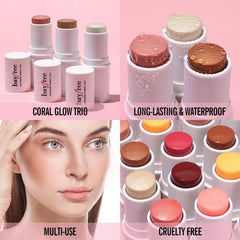 KIMUSE Multi Stick Trio contour-stick demonstrating precise application for definition.