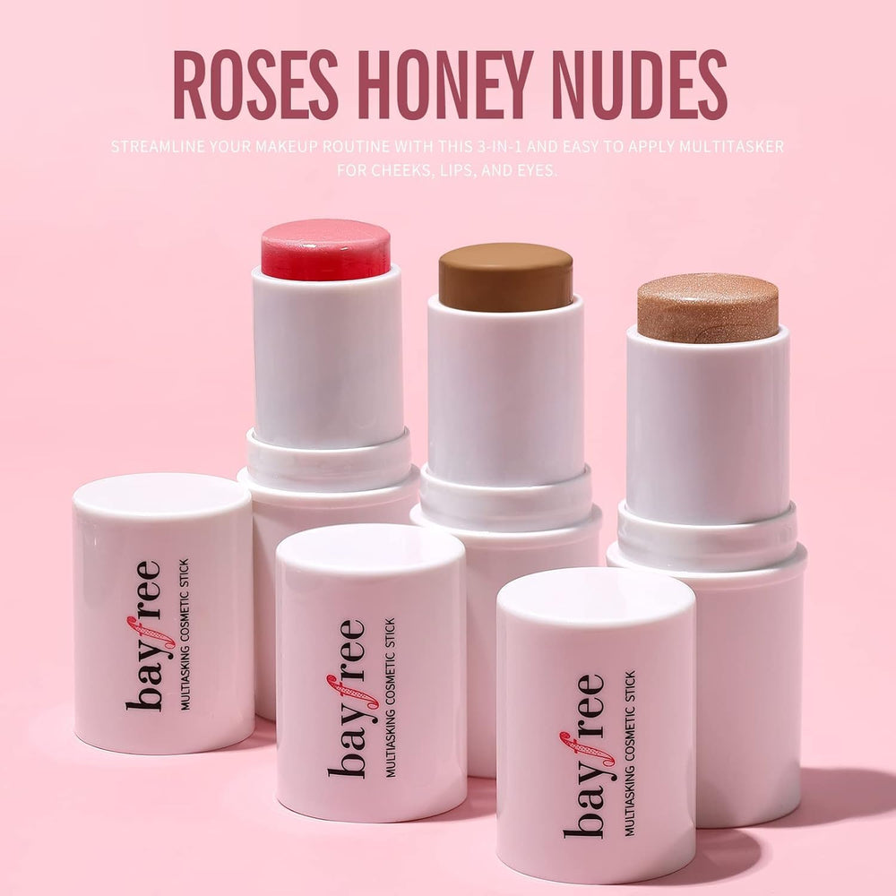 KIMUSE Multi Stick Trio ingredients closeup highlights shea butter and vitamin E.