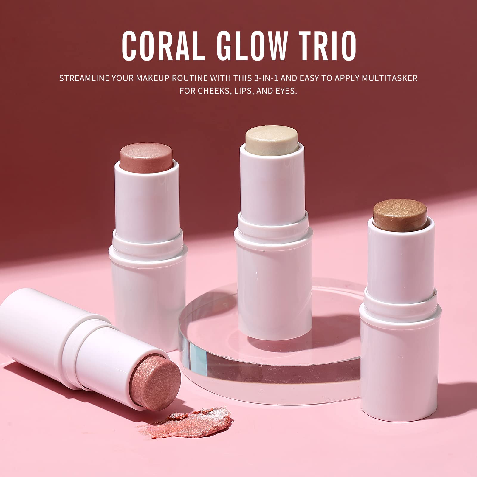 KIMUSE Multi Stick Trio packaging highlights travel-friendly design.