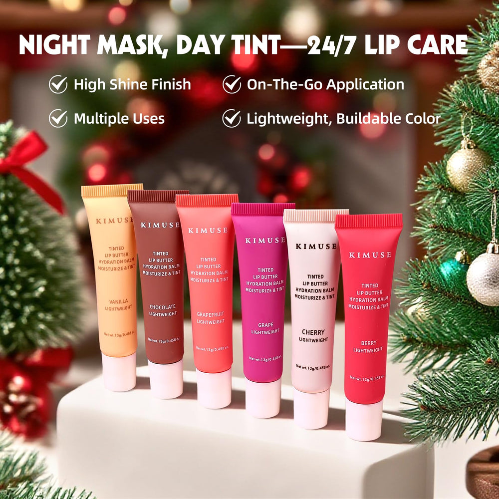 KIMUSE vegan lip care label indicating cruelty-free formula.