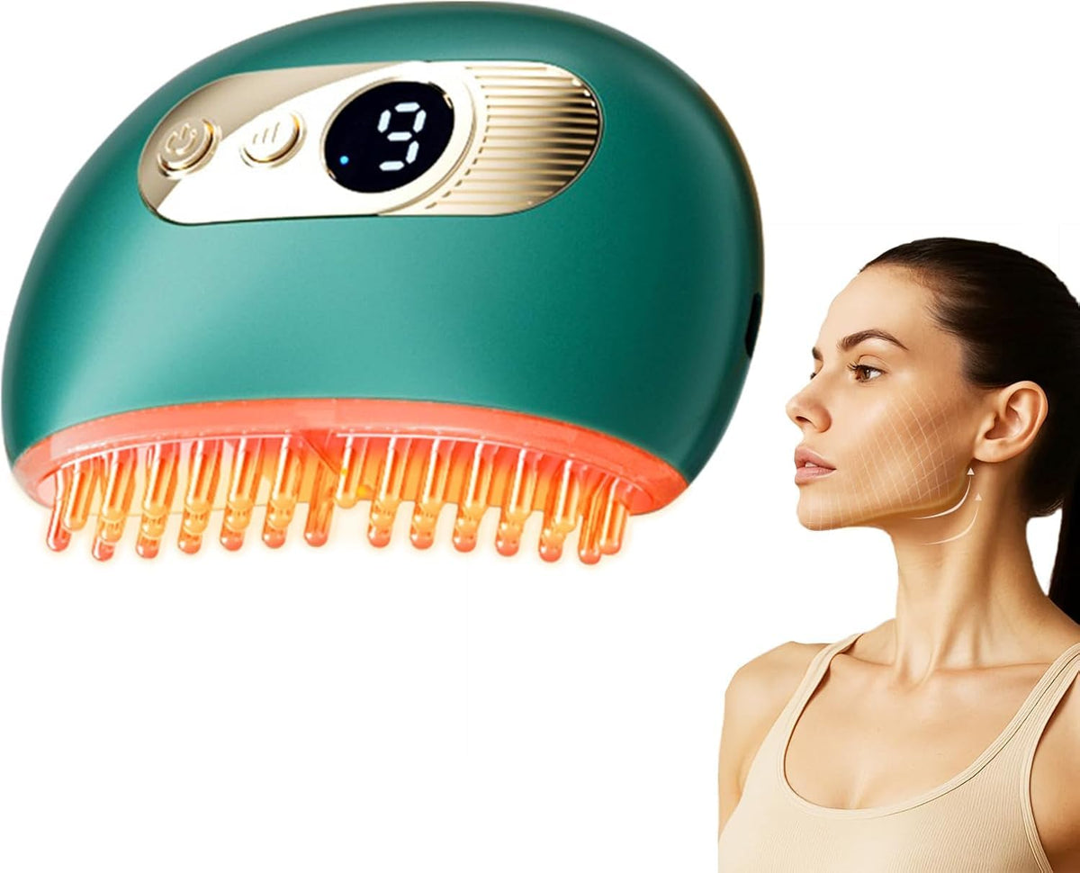 Kinbana lymphatic contour face brush front view for gentle daily massage and de-puffing